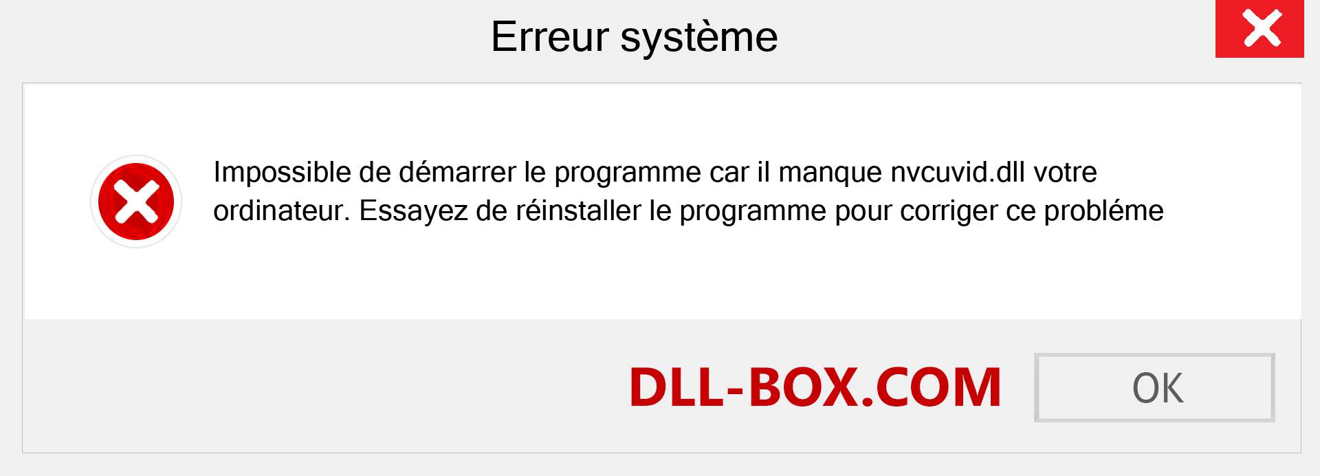 Le fichier nvcuvid.dll est manquant ?. Télécharger pour Windows 7, 8, 10 - Correction de l'erreur manquante nvcuvid dll sur Windows, photos, images